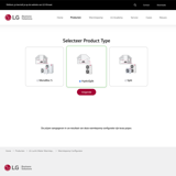 Choice product heat pump LG Climate configurator