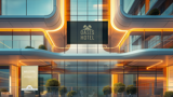 Smart Philips Hospitality display installed at hotel window