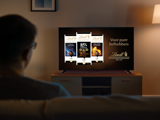 Lindt TV commercial visible in living room