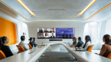 Hotel meeting space equipped with Philips professional display
